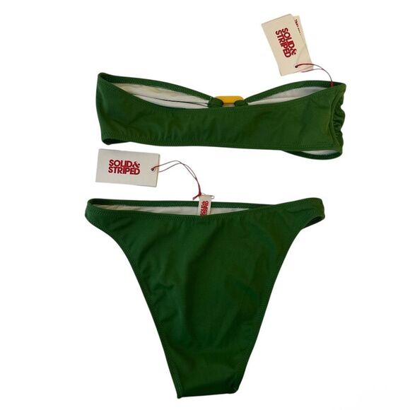 SOLID & STRIPE Solid & Striped The Tati Bikini in Green NWT - Picture 5 of 7
